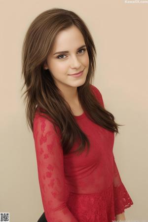 A woman in a black dress sitting on a bed.